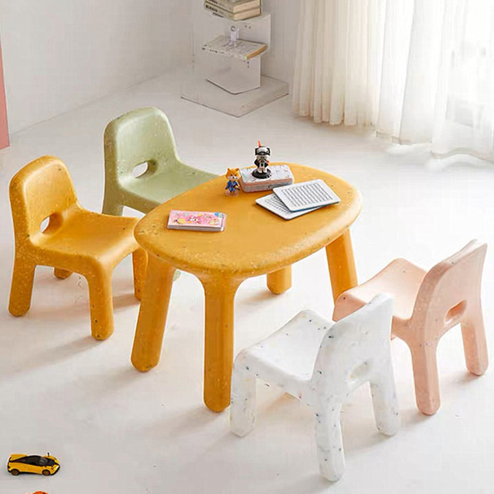 Chaise basse sans accoudoirs pour enfants scandinave contemporaine avec dossier carré ciel étoilé pour étude 