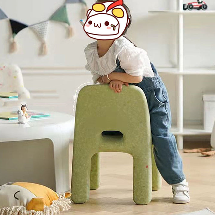 Chaise basse sans accoudoirs pour enfants scandinave contemporaine avec dossier carré ciel étoilé pour étude 