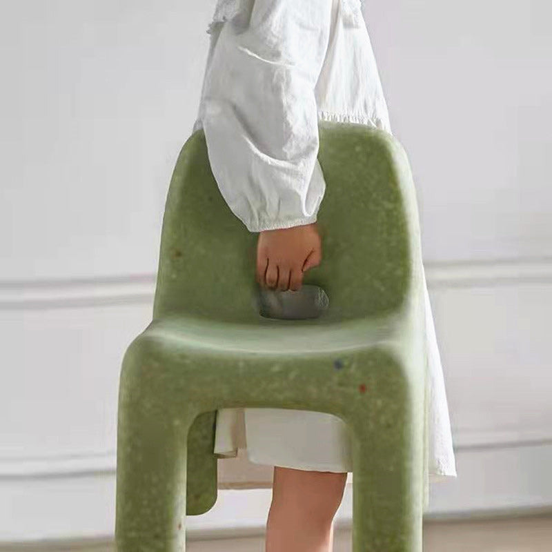 Chaise basse sans accoudoirs pour enfants scandinave contemporaine avec dossier carré ciel étoilé pour étude 