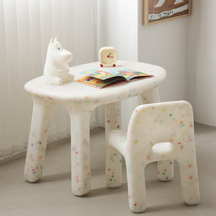 Chaise basse sans accoudoirs pour enfants scandinave contemporaine avec dossier carré ciel étoilé pour étude 