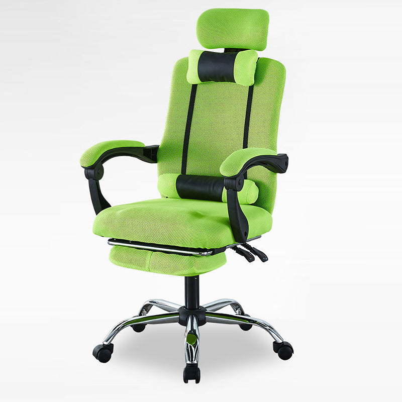 Moderner Einfachheit Mesh Stahl Schwamm Quadrat Schreibtischstuhl Armlehne Fußstütze Verstellbar Für Home Office 