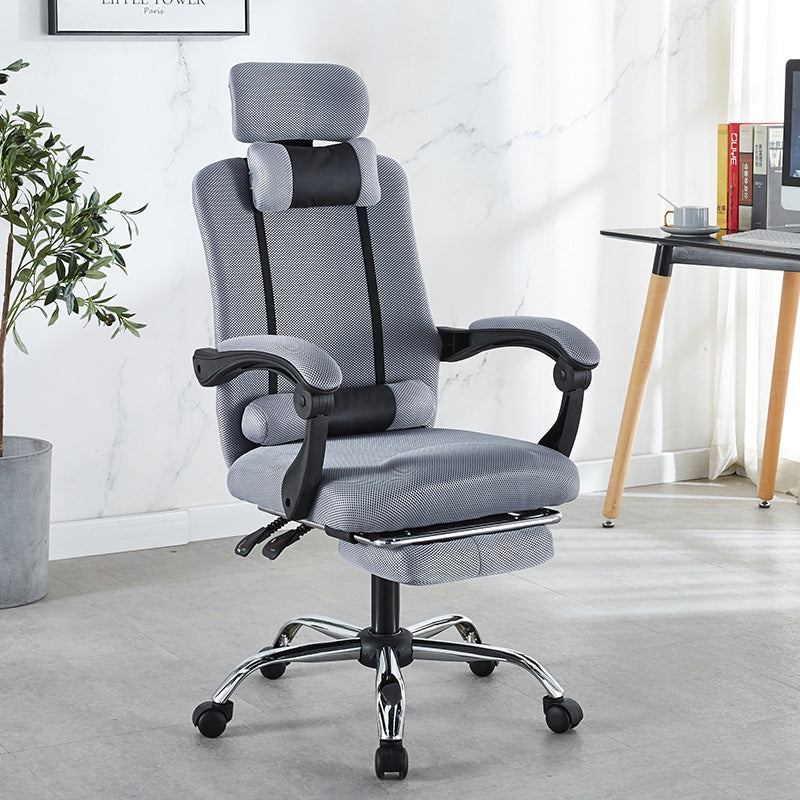 Moderner Einfachheit Mesh Stahl Schwamm Quadrat Schreibtischstuhl Armlehne Fußstütze Verstellbar Für Home Office 