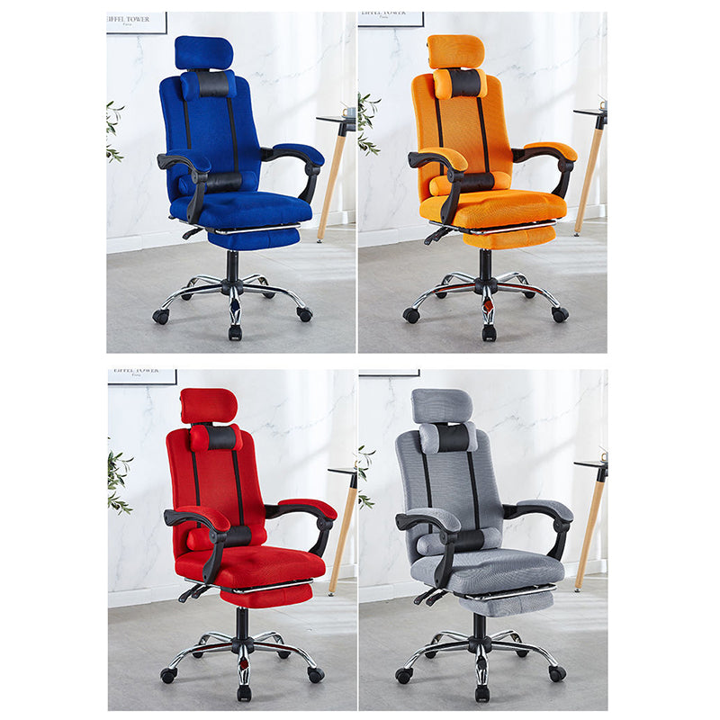 Moderner Einfachheit Mesh Stahl Schwamm Quadrat Schreibtischstuhl Armlehne Fußstütze Verstellbar Für Home Office 