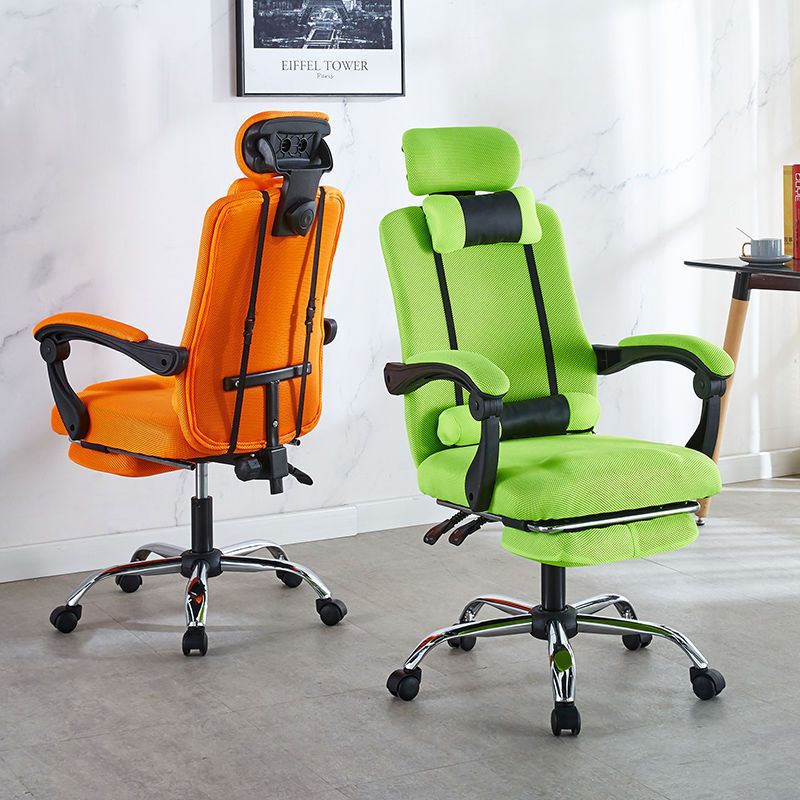 Moderner Einfachheit Mesh Stahl Schwamm Quadrat Schreibtischstuhl Armlehne Fußstütze Verstellbar Für Home Office 