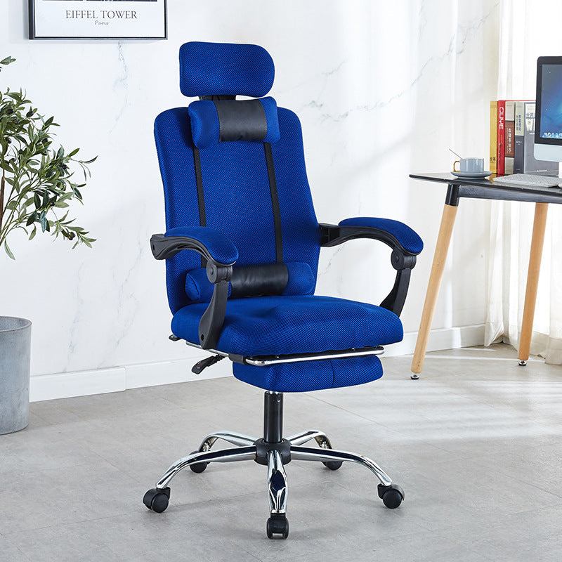 Moderner Einfachheit Mesh Stahl Schwamm Quadrat Schreibtischstuhl Armlehne Fußstütze Verstellbar Für Home Office 