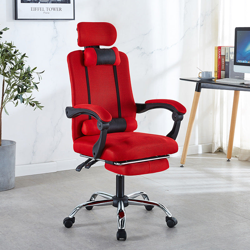 Moderner Einfachheit Mesh Stahl Schwamm Quadrat Schreibtischstuhl Armlehne Fußstütze Verstellbar Für Home Office 