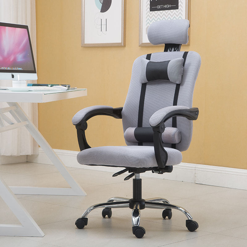 Moderner Einfachheit Mesh Stahl Schwamm Quadrat Schreibtischstuhl Armlehne Fußstütze Verstellbar Für Home Office 