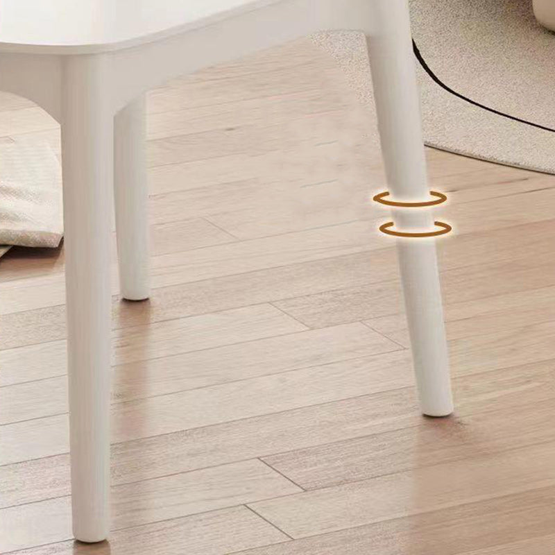 Silla de comedor contemporánea escandinava PP cuadrada con respaldo apilable para comedor 