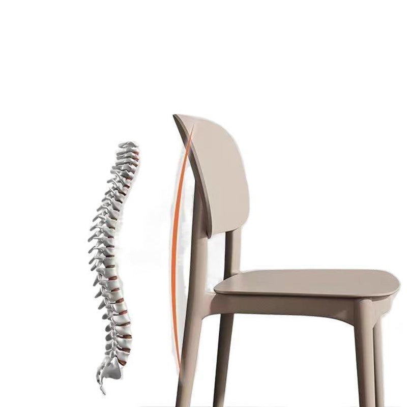 Silla de comedor contemporánea escandinava PP cuadrada con respaldo apilable para comedor 