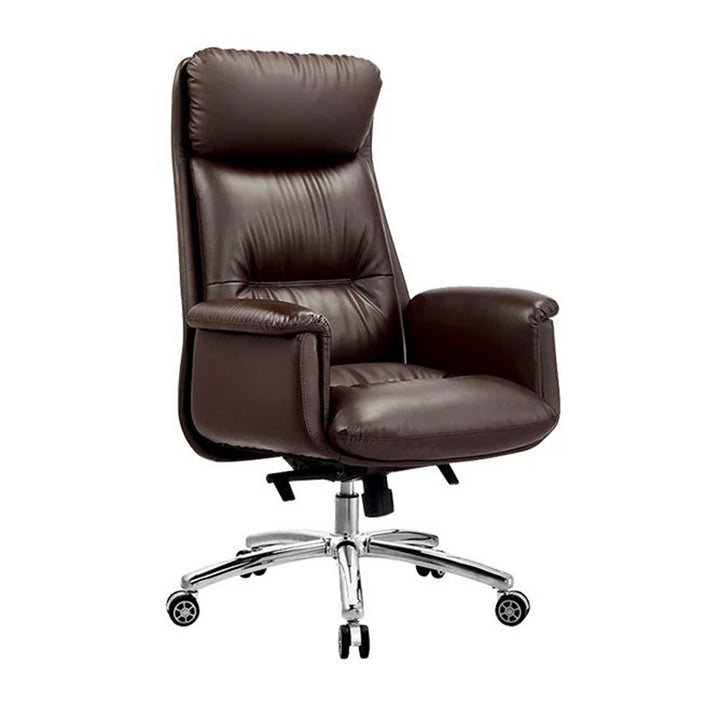 Moderno Minimalista Cuero Sintético Aleación de Aluminio Algodón Silla de Escritorio Rectangular con Reposabrazos y Reposacabezas Reclinable Para Oficina en Casa 
