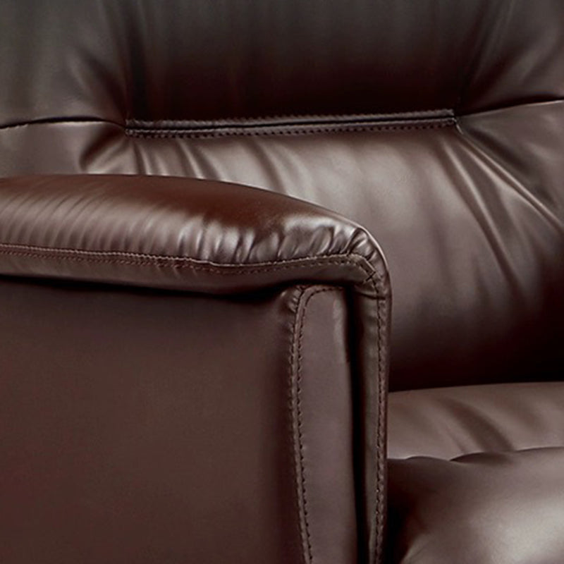 Moderno Minimalista Cuero Sintético Aleación de Aluminio Algodón Silla de Escritorio Rectangular con Reposabrazos y Reposacabezas Reclinable Para Oficina en Casa 