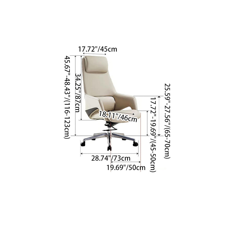 Moderne Einfachheit Silikon Leder Aluminiumlegierung Schwamm Rechteckiger Schreibtischstuhl Armlehne Kopfstütze Liegefunktion für Home Office 