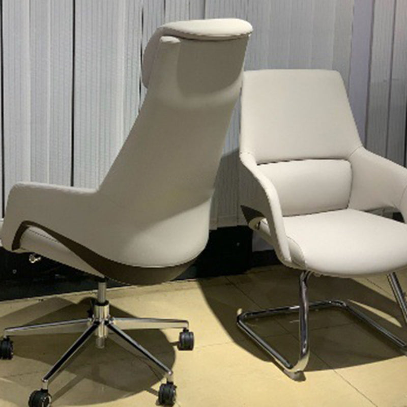 Moderne Einfachheit Silikon Leder Aluminiumlegierung Schwamm Rechteckiger Schreibtischstuhl Armlehne Kopfstütze Liegefunktion für Home Office 