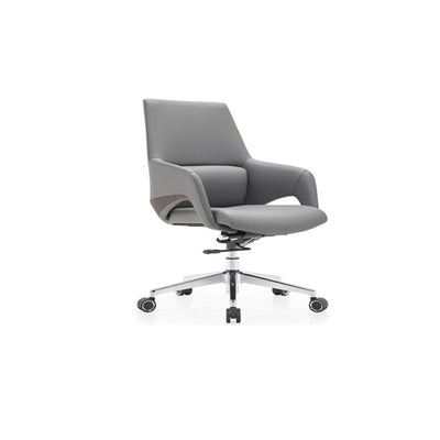 Moderne Einfachheit Silikon Leder Aluminiumlegierung Schwamm Rechteckiger Schreibtischstuhl Armlehne Kopfstütze Liegefunktion für Home Office 