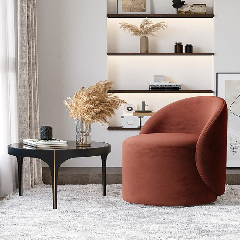 Modern Simplicity Sherpa Fabric Fleece PU Leather Wood Sponge Thumb Round Curved Vanity Stool Backrest Swivel For Bedroom