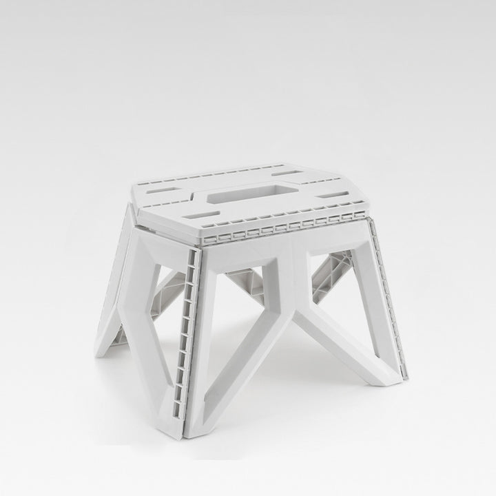 Contemporary Industrial PP Rectangular Triangle Leg Foldable Portable Low Stool Backless For Outdoor