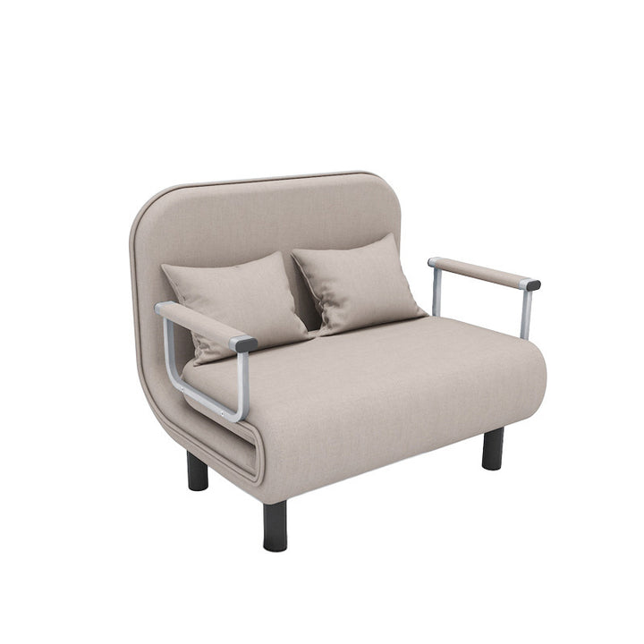 Modern Simplicity Wood Cotton Linen Sponge Foldable Rectangular Sofa Bed For Living Room