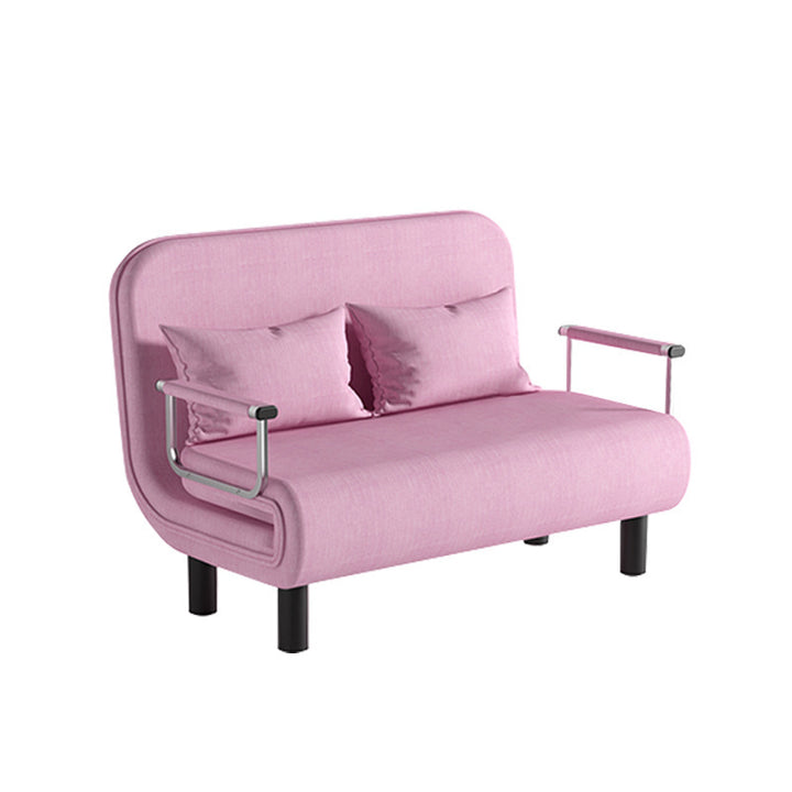 Modern Simplicity Wood Cotton Linen Sponge Foldable Rectangular Sofa Bed For Living Room