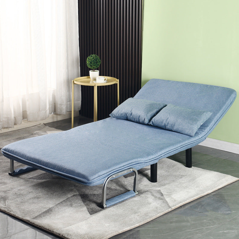 Modern Simplicity Wood Cotton Linen Sponge Foldable Rectangular Sofa Bed For Living Room