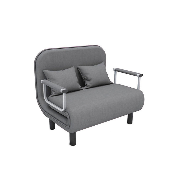 Modern Simplicity Wood Cotton Linen Sponge Foldable Rectangular Sofa Bed For Living Room