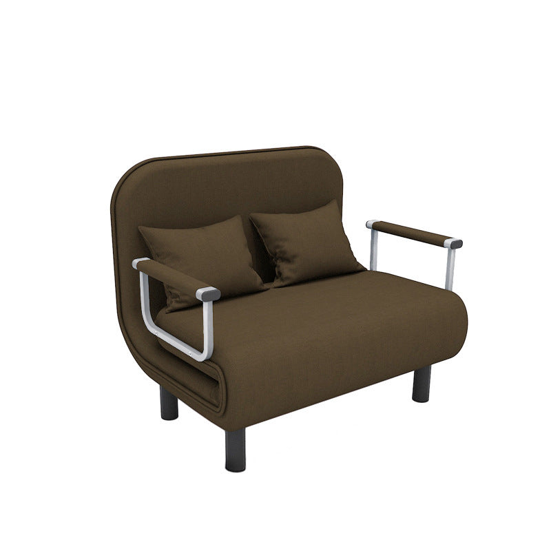 Modern Simplicity Wood Cotton Linen Sponge Foldable Rectangular Sofa Bed For Living Room