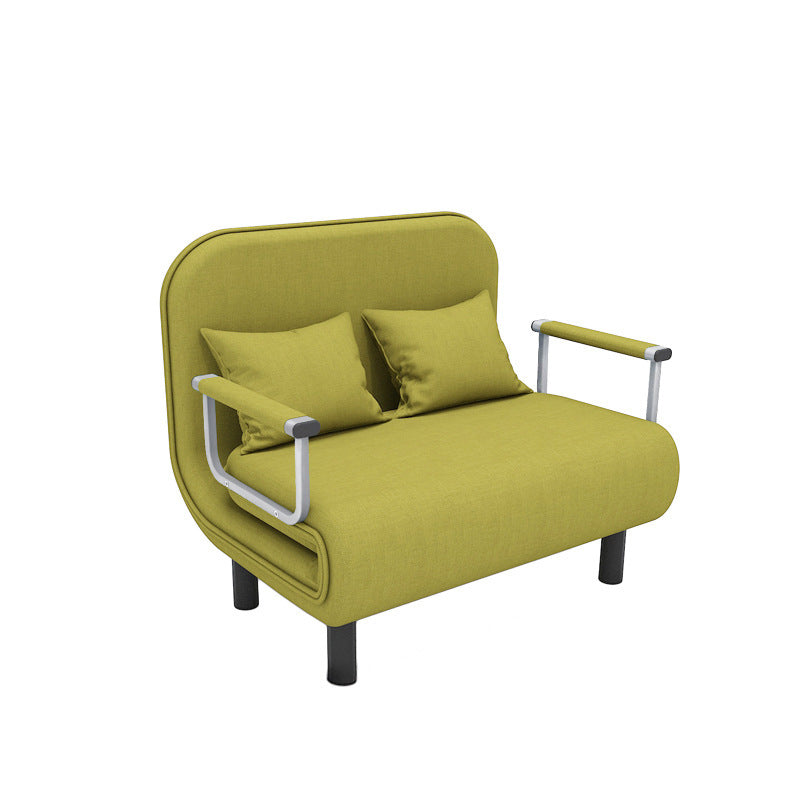 Modern Simplicity Wood Cotton Linen Sponge Foldable Rectangular Sofa Bed For Living Room
