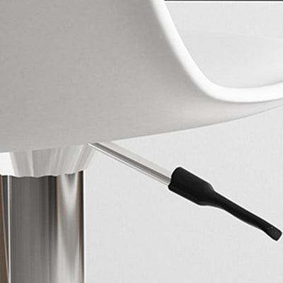 Moderno Minimalista Metal Plástico Cuero Esponja Taburete de Bar Ovalado Giratorio Elevable con Respaldo y Reposapiés para Cocina 