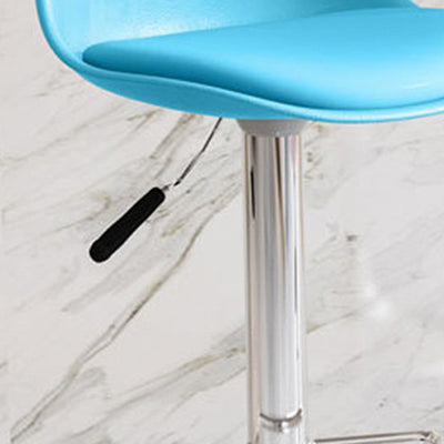Moderno Minimalista Metal Plástico Cuero Esponja Taburete de Bar Ovalado Giratorio Elevable con Respaldo y Reposapiés para Cocina 