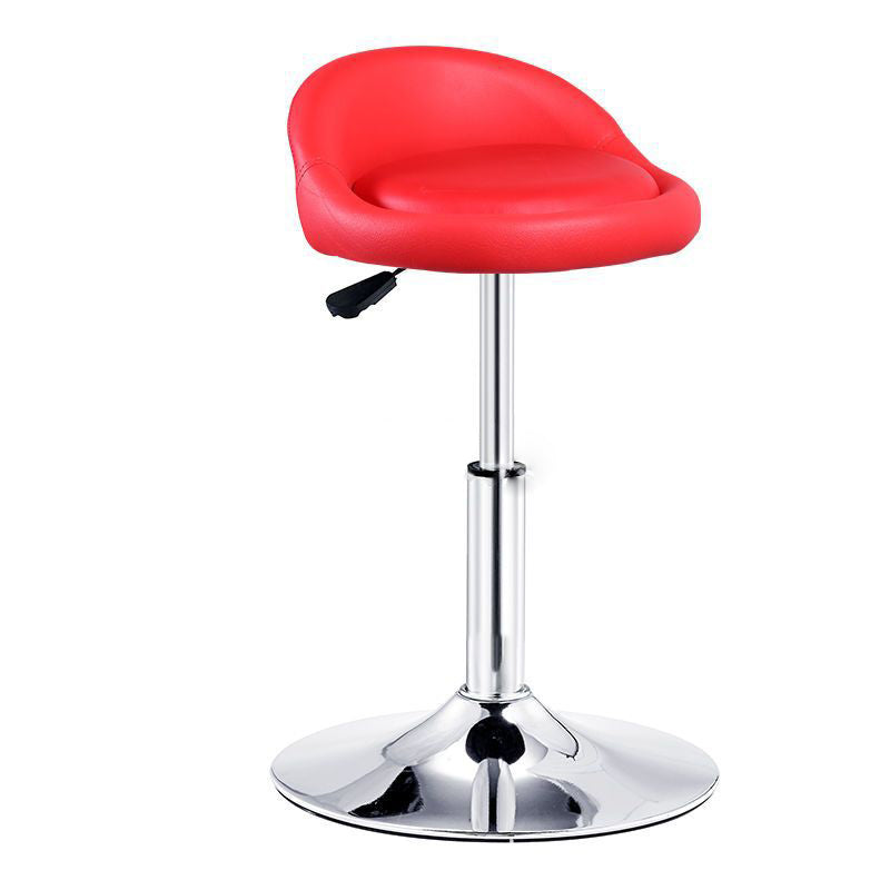 Tabouret de bar rond ovale pivotant en faux cuir métal avec dossier et repose-pieds pour cuisine 