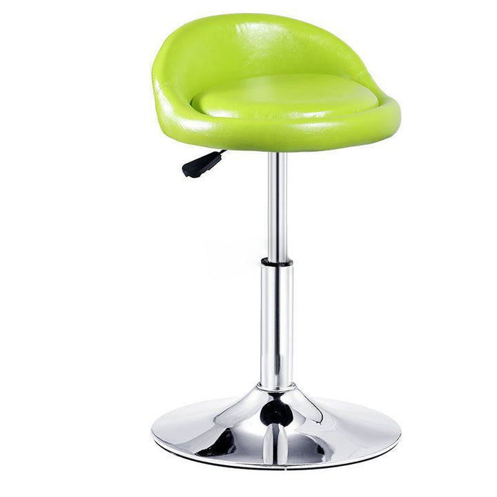 Tabouret de bar rond ovale pivotant en faux cuir métal avec dossier et repose-pieds pour cuisine 