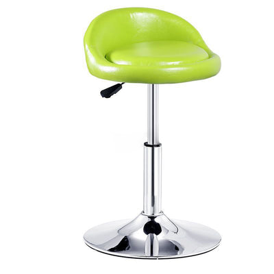 Tabouret de bar rond ovale en cuir métal éponge avec dossier et repose-pieds pivotant pour cuisine 