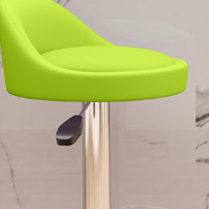 Tabouret de bar rond ovale pivotant en faux cuir métal avec dossier et repose-pieds pour cuisine 