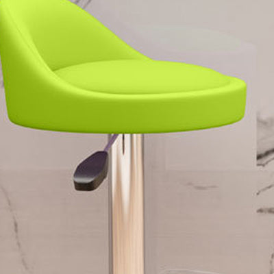 Tabouret de bar rond ovale en cuir métal éponge avec dossier et repose-pieds pivotant pour cuisine 