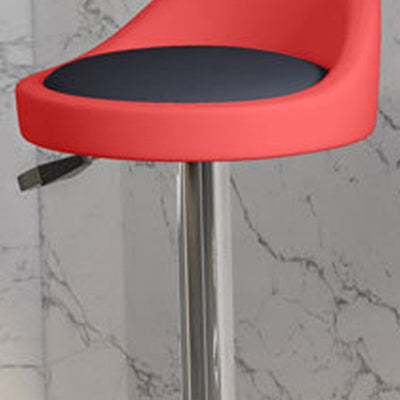 Tabouret de bar rond ovale en cuir métal éponge avec dossier et repose-pieds pivotant pour cuisine 