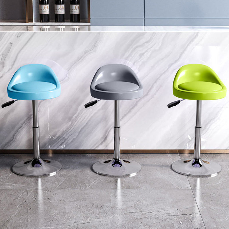 Tabouret de bar rond ovale en cuir métal éponge avec dossier et repose-pieds pivotant pour cuisine 