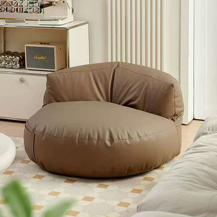 Zeitgenössischer Retro-Mikrofaser-Leder-EPS-Halbkreis-Bohnenbeutellazy-Sofa-Fußstütze Rückenlehne für Wohnzimmer 