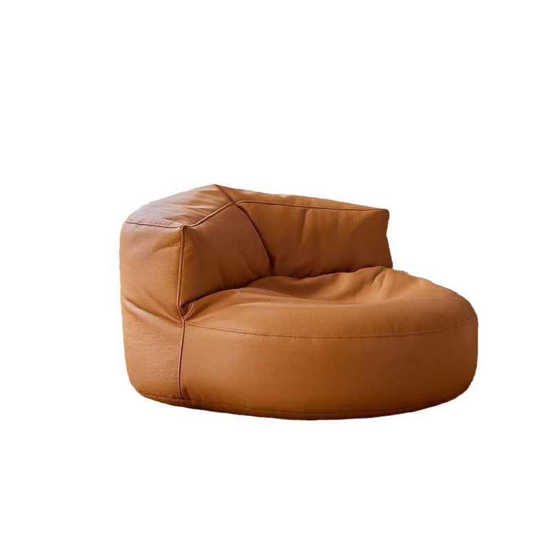 Zeitgenössischer Retro-Mikrofaser-Leder-EPS-Halbkreis-Bohnenbeutellazy-Sofa-Fußstütze Rückenlehne für Wohnzimmer 