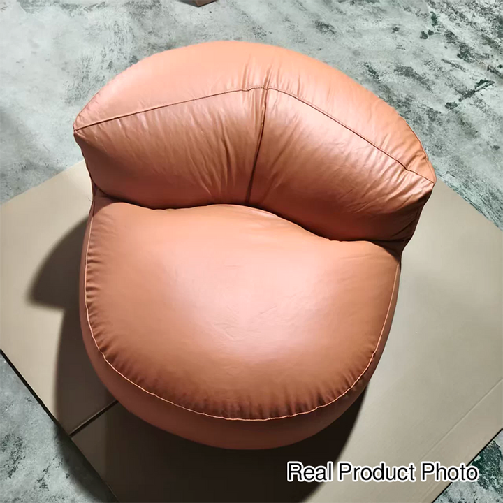 Contemporain Rétro Cuir Microfibre EPS Canapé Paresseux en Forme de Haricot Semi-circulaire Repose-pieds Dossier Pour Salon 