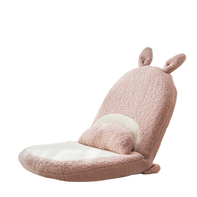 Coussin Tatami Carré Contemporain pour Enfants Créatifs avec Oreilles de Chat, Imitation Laine d&
