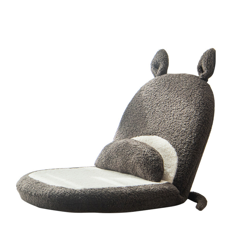 Coussin Tatami Carré Contemporain pour Enfants Créatifs avec Oreilles de Chat, Imitation Laine d&