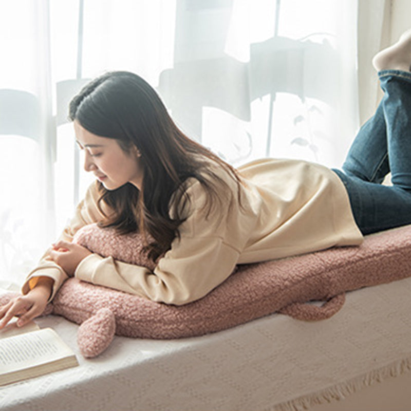 Coussin Tatami Carré Contemporain pour Enfants Créatifs avec Oreilles de Chat, Imitation Laine d&