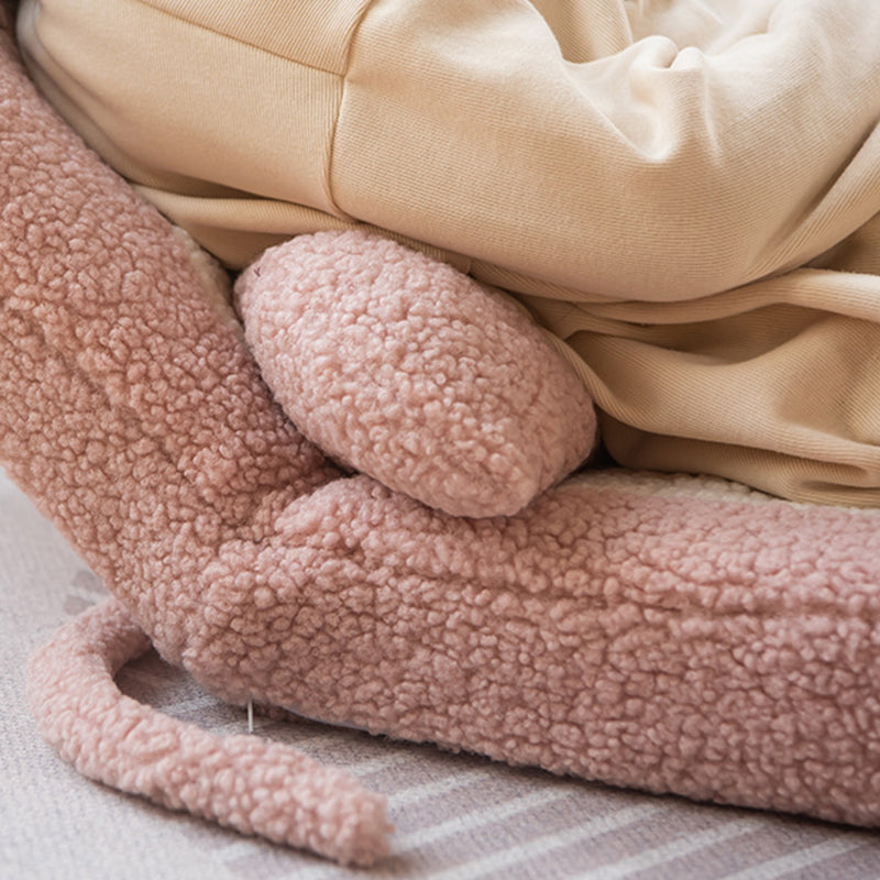 Coussin Tatami Carré Contemporain pour Enfants Créatifs avec Oreilles de Chat, Imitation Laine d&
