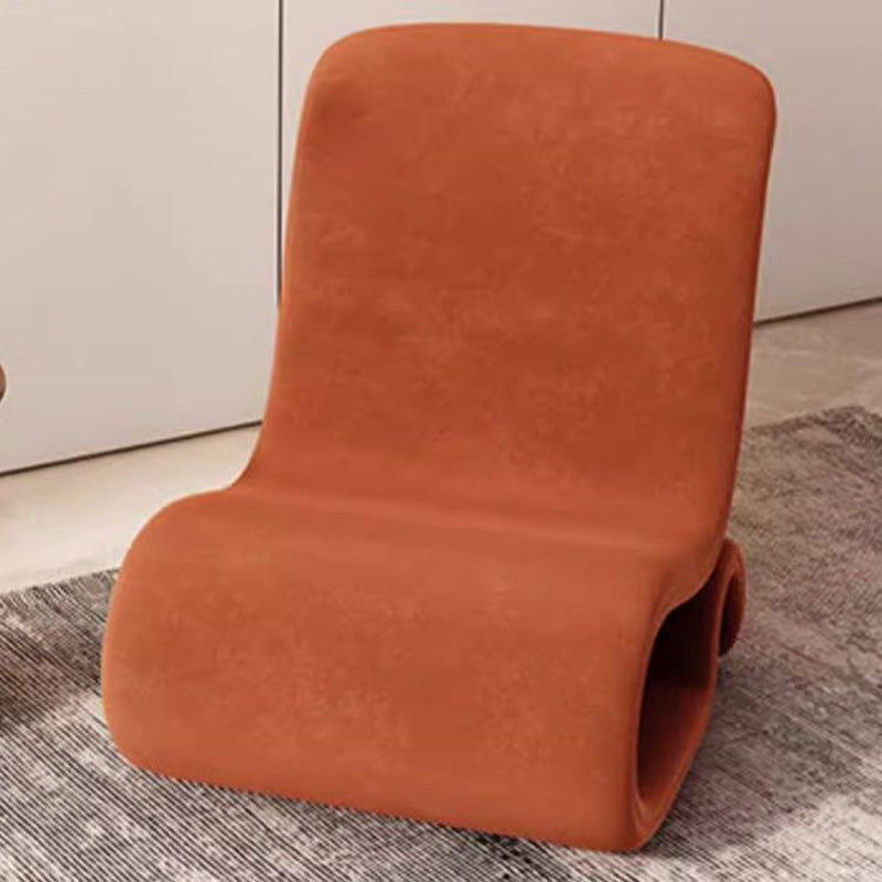 Modern Art Deco Velvet Iron Sponge Curved Shaped Accent Chair Backrest For Living Room