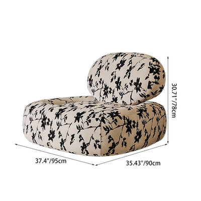 Traditional French Fabric Wood Sponge Jungle Face Printing Square Accent Chair & Table Set For Living Room