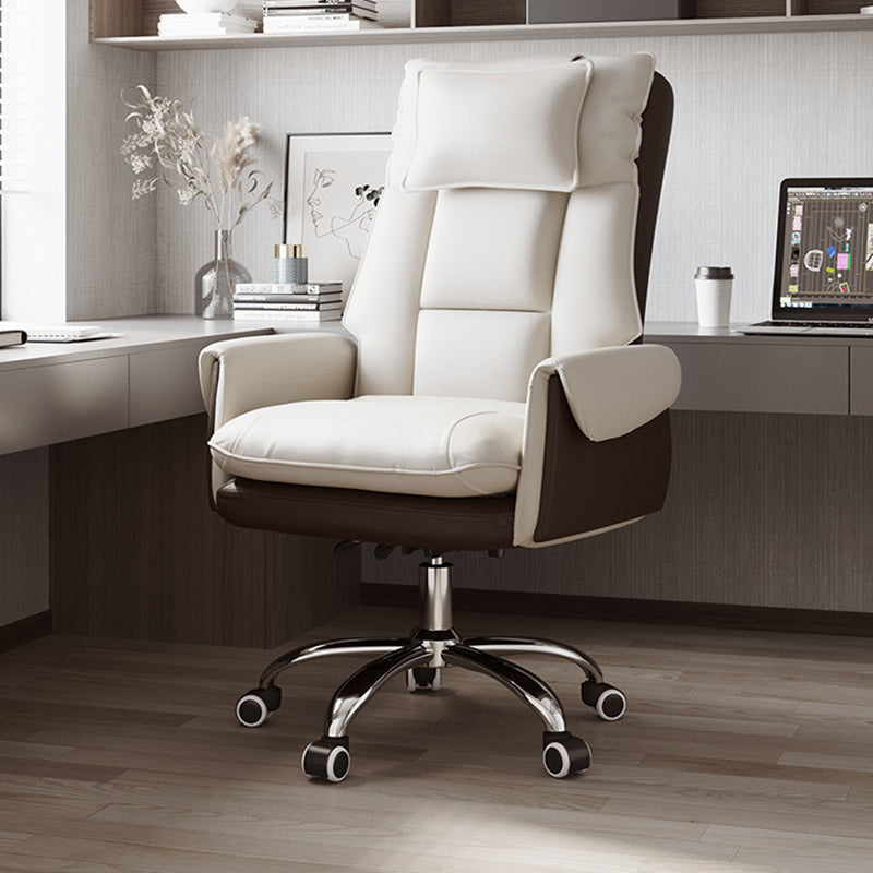 Modern Simplicity Leather Aluminum Alloy Steel Cotton Sponge Square Reclinable Desk Chair Backrest Footrest Headrest For Home Office