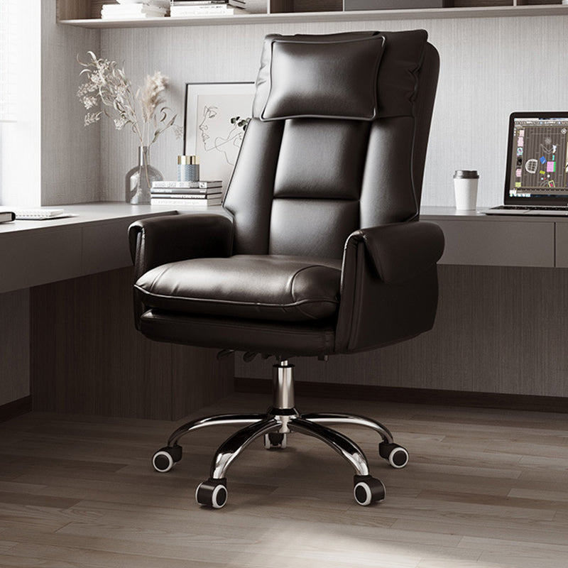 Modern Simplicity PVC Leather Aluminum Alloy Steel Cotton Sponge Square Reclinable Desk Chair Backrest Footrest Headrest For Home Office