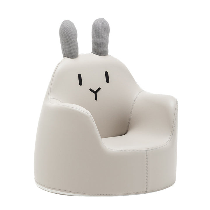 Tabouret bas en cuir PU pour enfants créatifs contemporains avec animaux de dessin animé, lapin, ours, dinosaure, avec dossier et accoudoirs pour salle à manger 