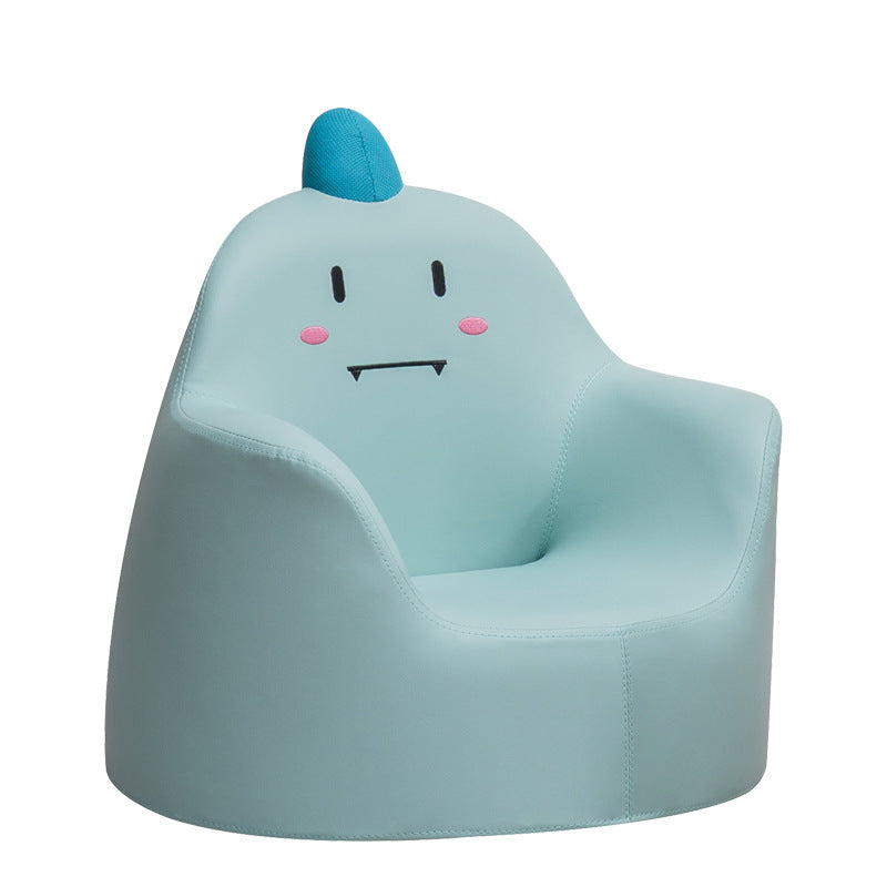 Contemporary Creative Kids Cartoon Animal Leather Foam Rabbit Bear Dinosaur Low Stool Backrest Armrest For Dining Room