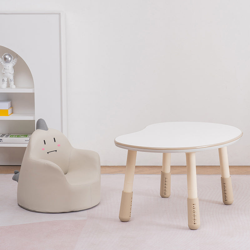 Contemporary Creative Kids Cartoon Animal Leather Foam Rabbit Bear Dinosaur Low Stool Backrest Armrest For Dining Room
