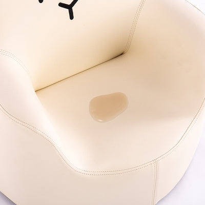 Contemporary Creative Kids Cartoon Animal Leather Foam Rabbit Bear Dinosaur Low Stool Backrest Armrest For Dining Room
